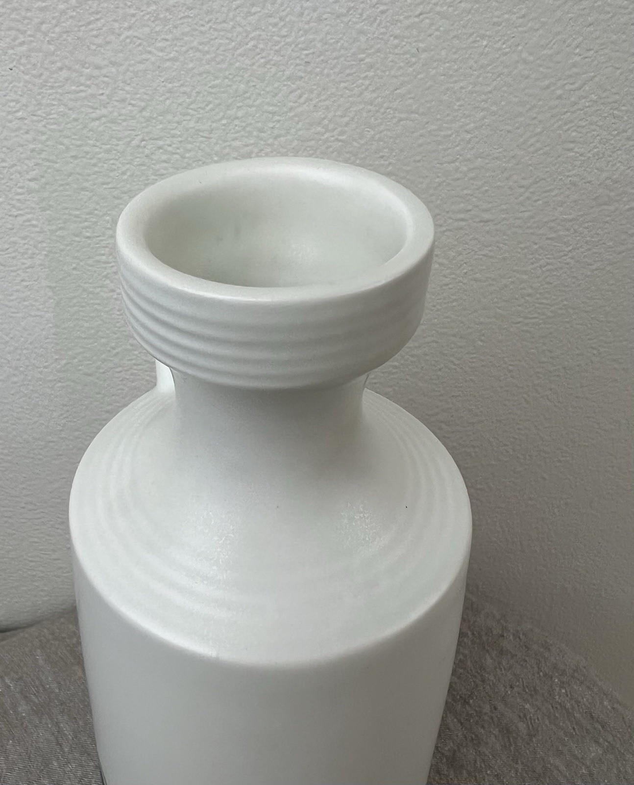 Vtg MCM Sweden Rorstrand 9″ Tall Susie Vase Leena Morsk Blue Floral Ceramic