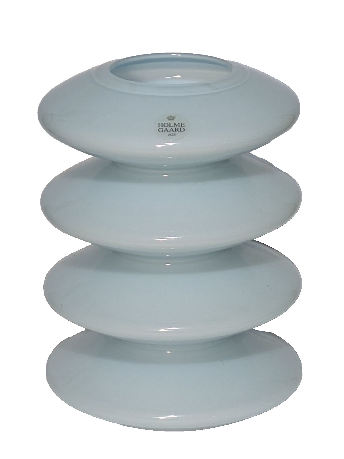 Holmegaard Vase Ice Blue “Cala” — Peter Svarrer, Boxed