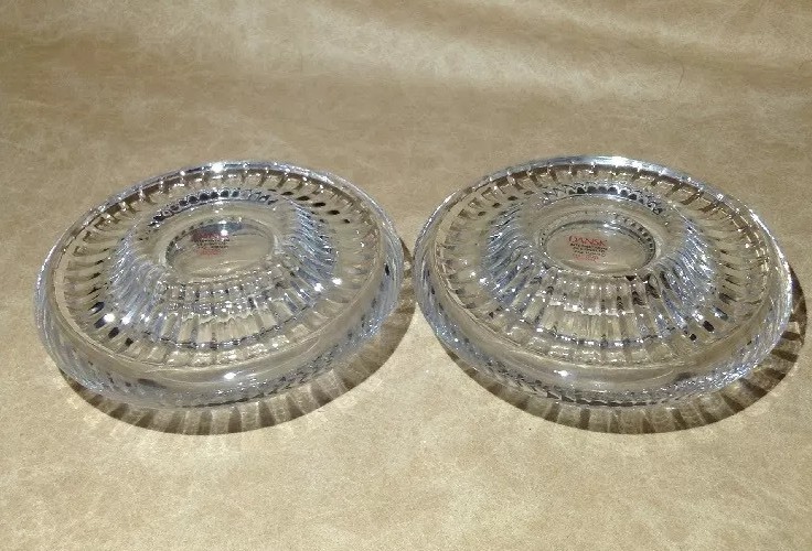 PAIR of Dansk Lead Crystal Glass Candle/Votive Holder – NEW