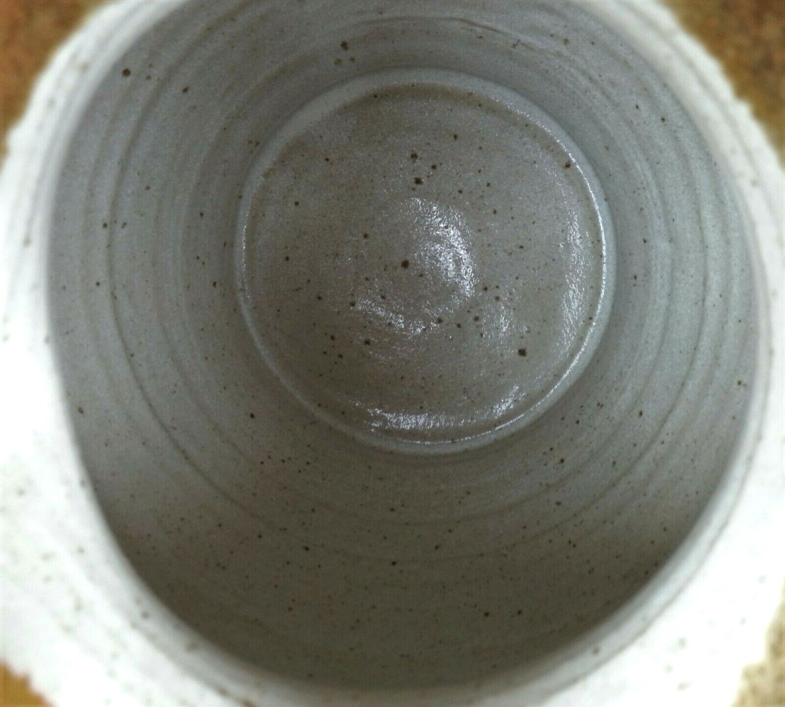 Stoneware Pitcher SIGNED Heavy Decorative Ceramic Pottery Decor Art 7 1/4″