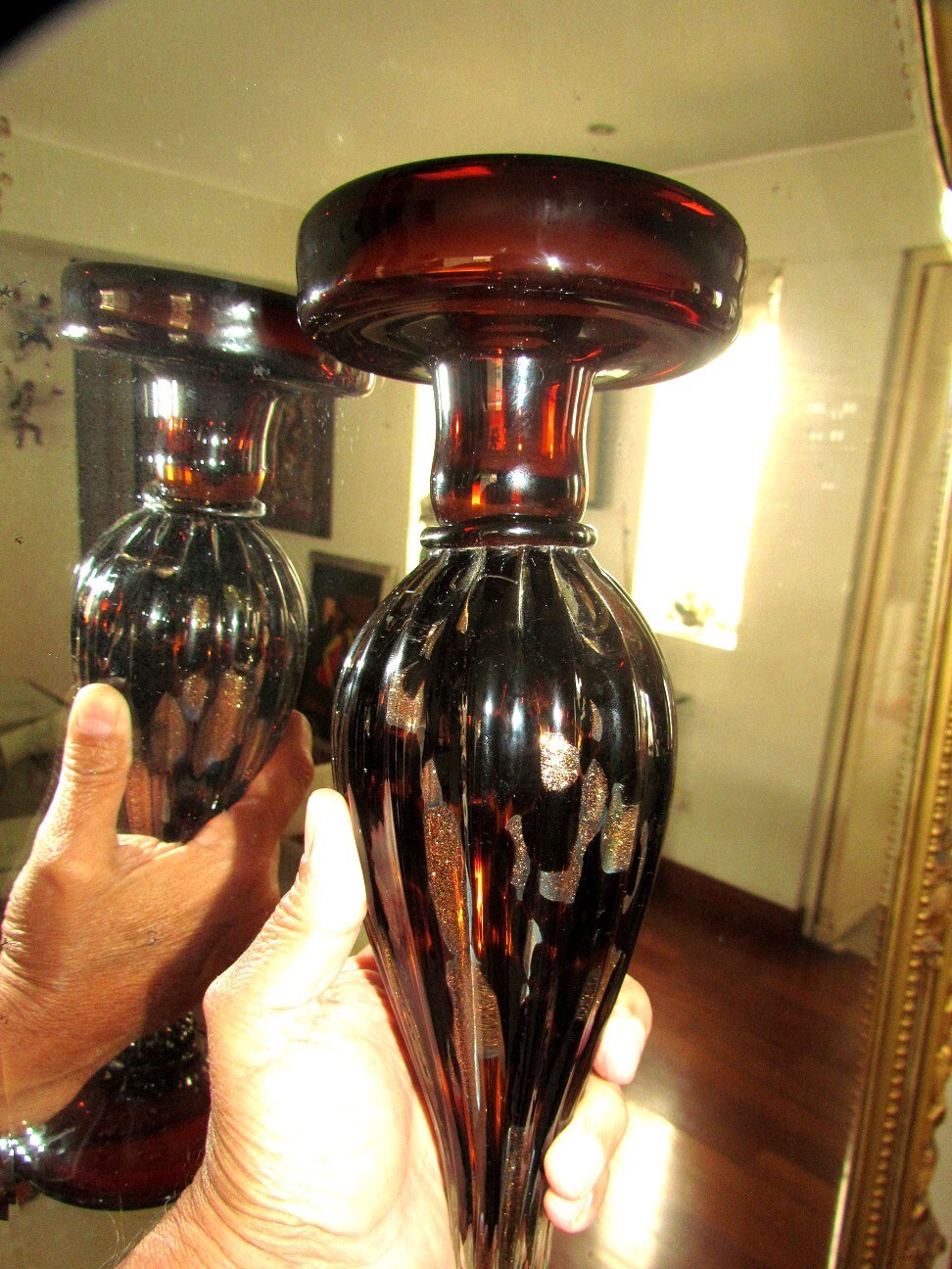 Large Antique Daum Nancy French Cameo Glass Vase Enamelled Art Nouveau