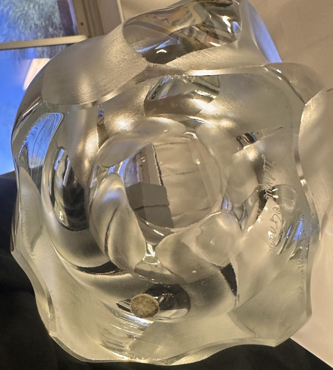 Lalique France Ingrid Crystal Vase WITH ORIGINAL BOX Marc Lalique Frosted 10.5”