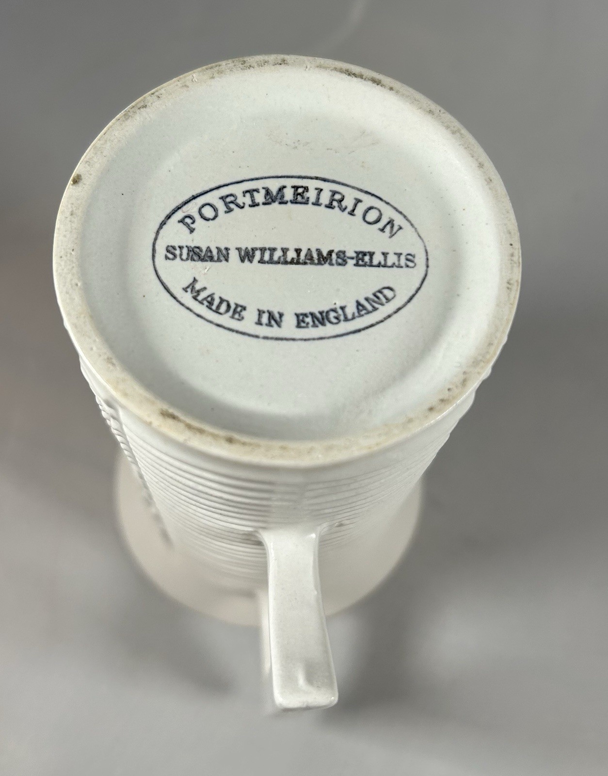 PORTMEIRION 1960s ENGLISH POTTERY by SUSAN WILLIAMS *CYPHER* MATTE WHITE CREAMER