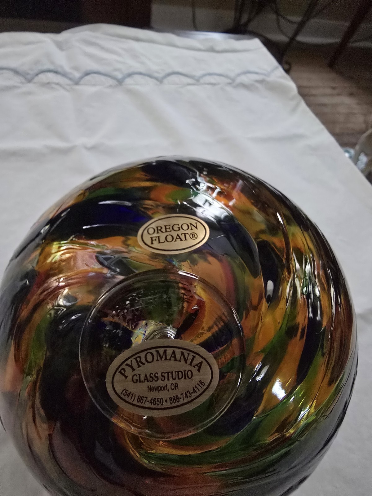 Oregon Float Pyromania Glass Studio 6″ Decorative Ball