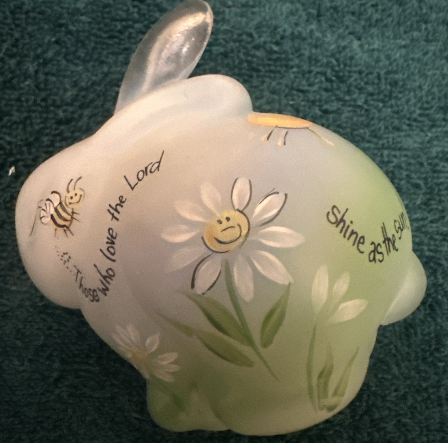 Fenton Glass Bunny Figurine Inspirations French Opal Those Who Love The Lord