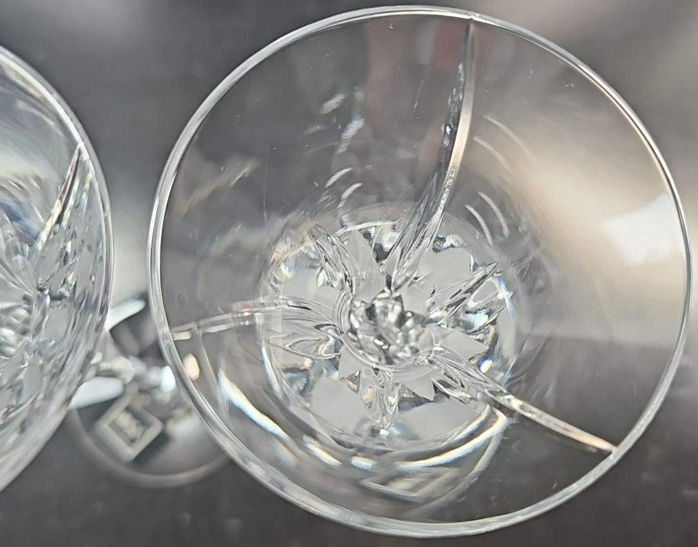 2 Mikasa Flame D’Amore Candleholders Set Elegant Crystal Cut Frosted Floral Lot