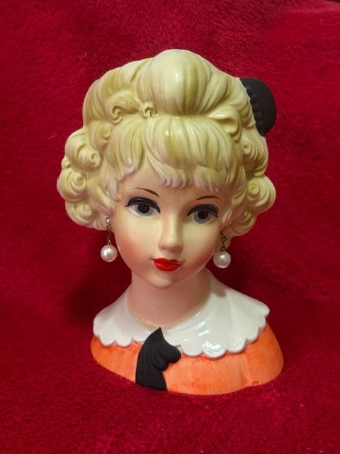Vintage Lady Head Vase