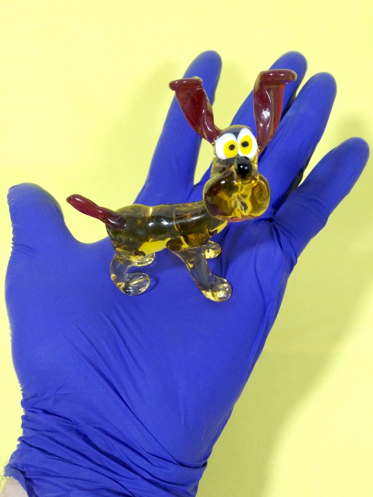 Rare miniature figures 9 pieces handmade blown glass Ukraine USSR-70s