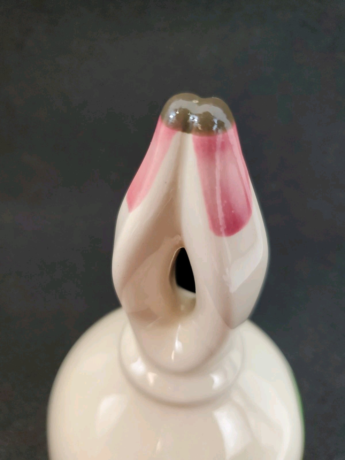 VTG Franciscan Desert Rose Porc. Dinner Bell Stamped Flying F 6” Granny Cottage