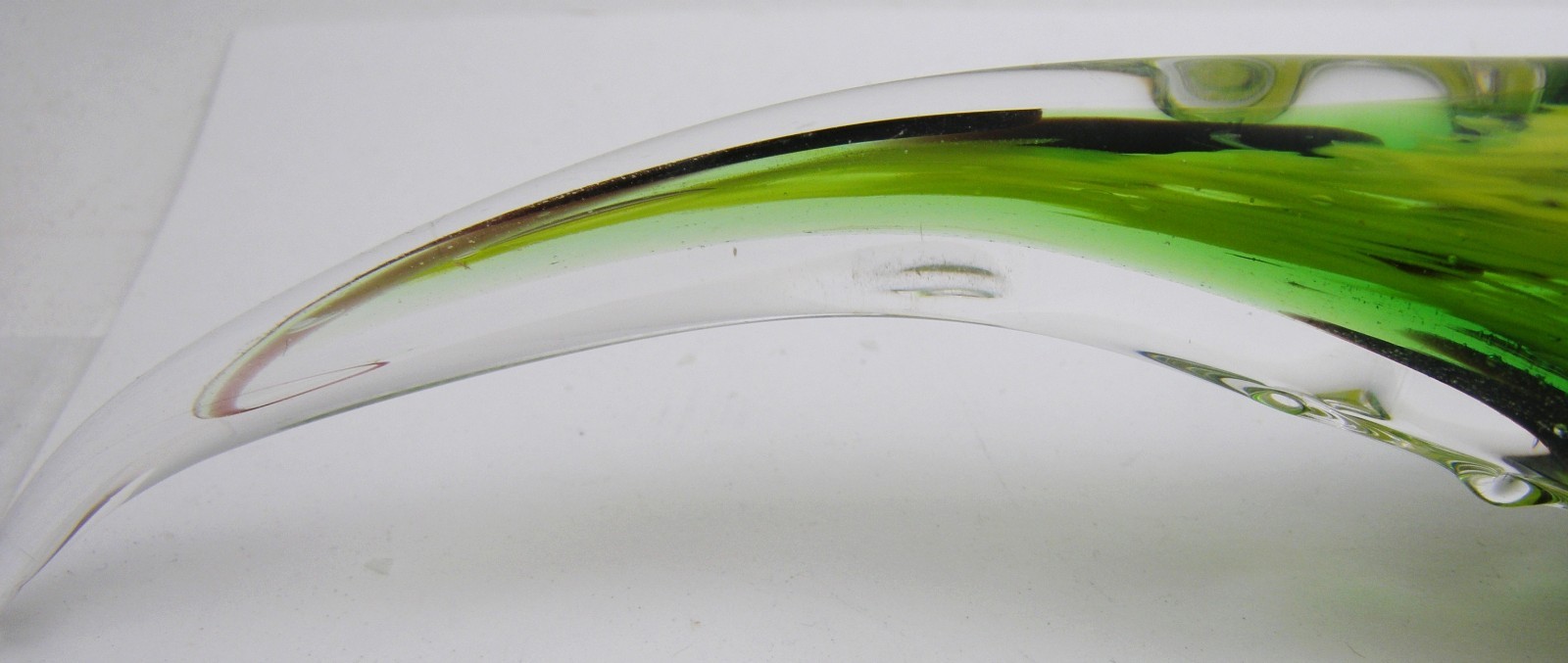 Stunning Green Yellow Murano Glass Alligator, 10 1/4″ Blown Art Glass Crocodile