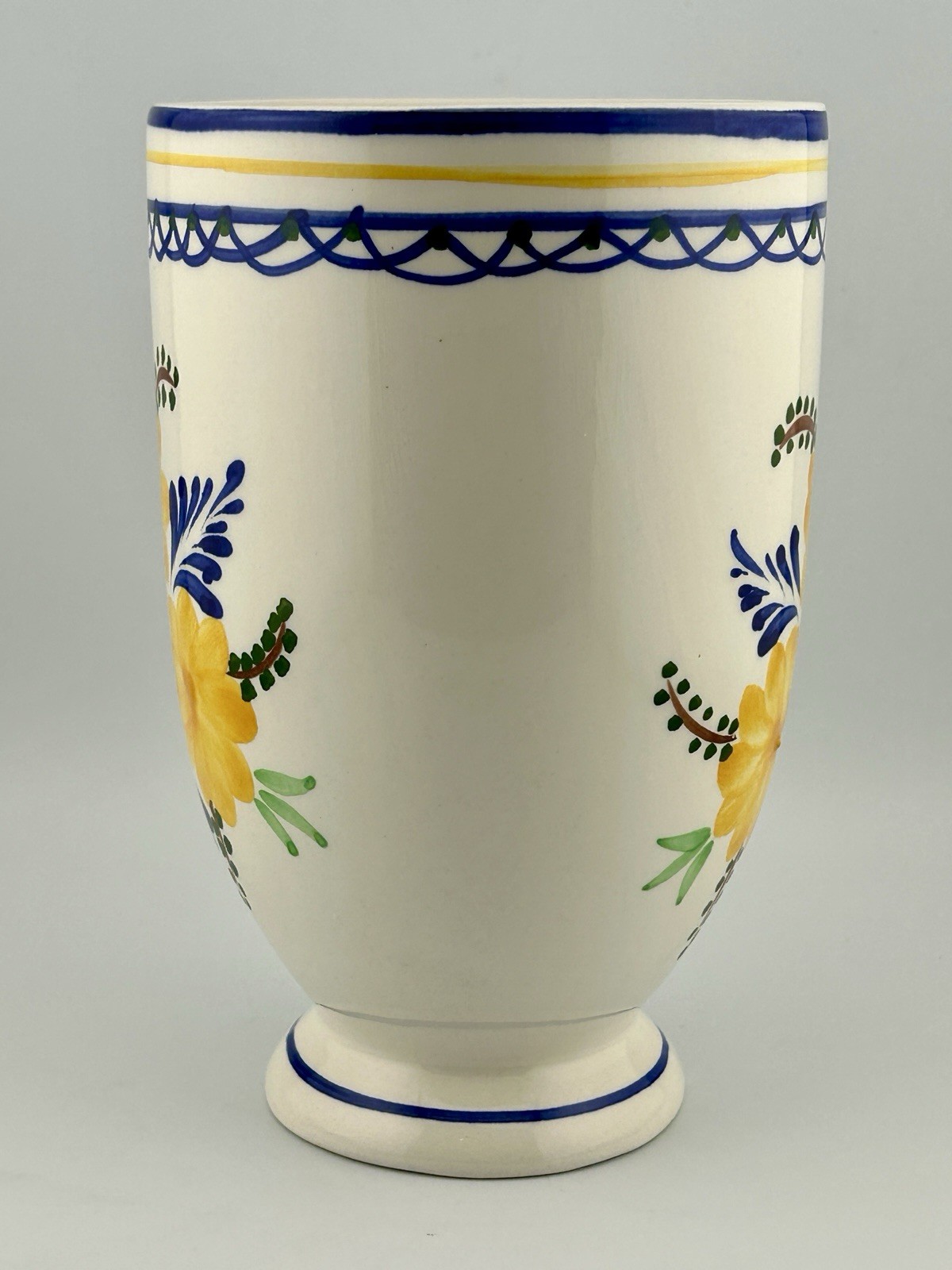 Vintage Jay Willfred Andrea By Sadek Floral Design Pottery Vase Made In Portugal