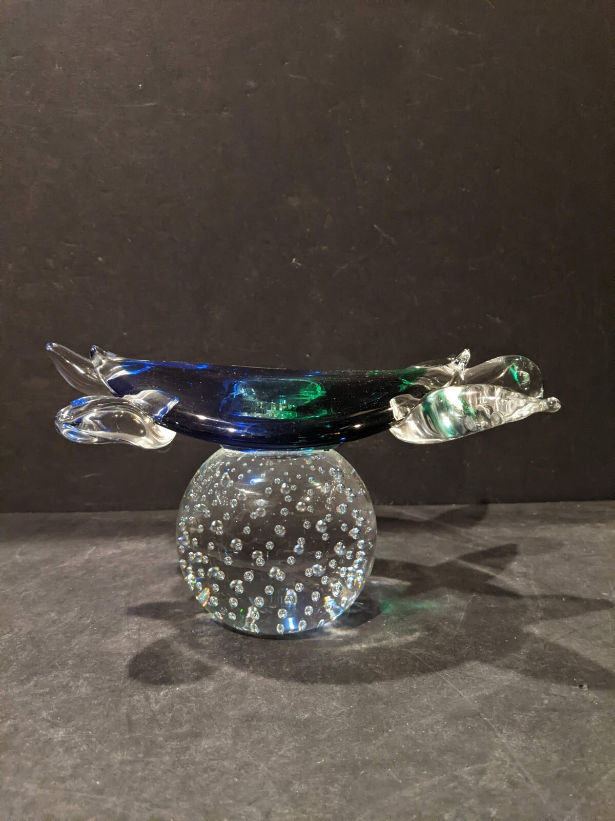 Oggetti Murano Turtle Tortoise blown glass paperweight figurine approx 4″H × 8″W