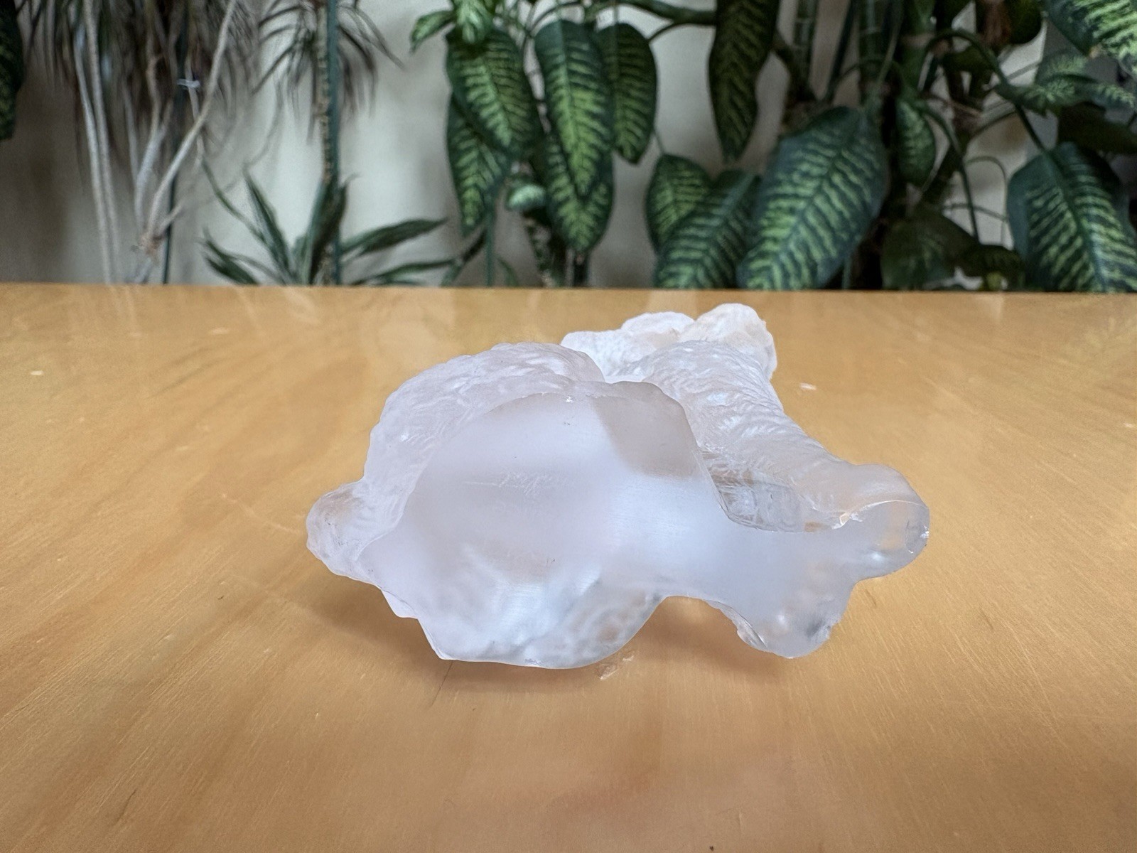 Poodle Dog Vintage Frosted Glass Figurine 3 1/2” Excellent Condition!
