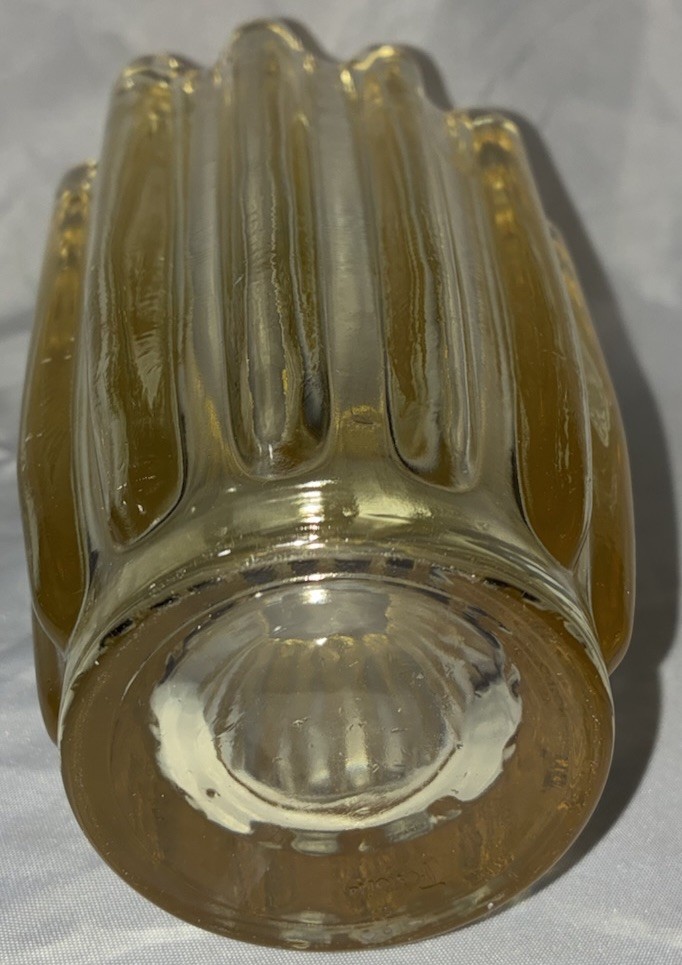 Vintage MCM Glass Fostoria Celestial Amber 7.5”x 4.5”x2 3/4” Vase ~ Pristine!