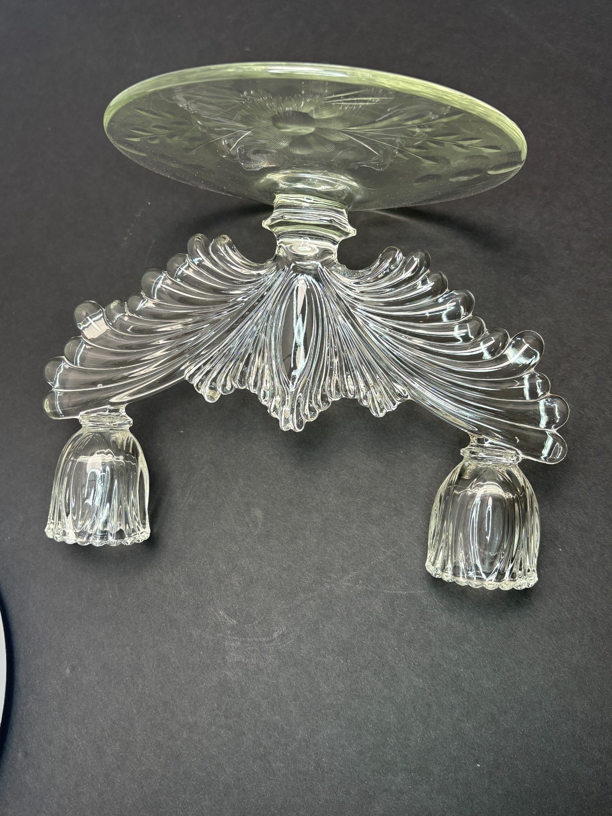 Tiffin Franciscan Feather Wing Double Candlestick Holders