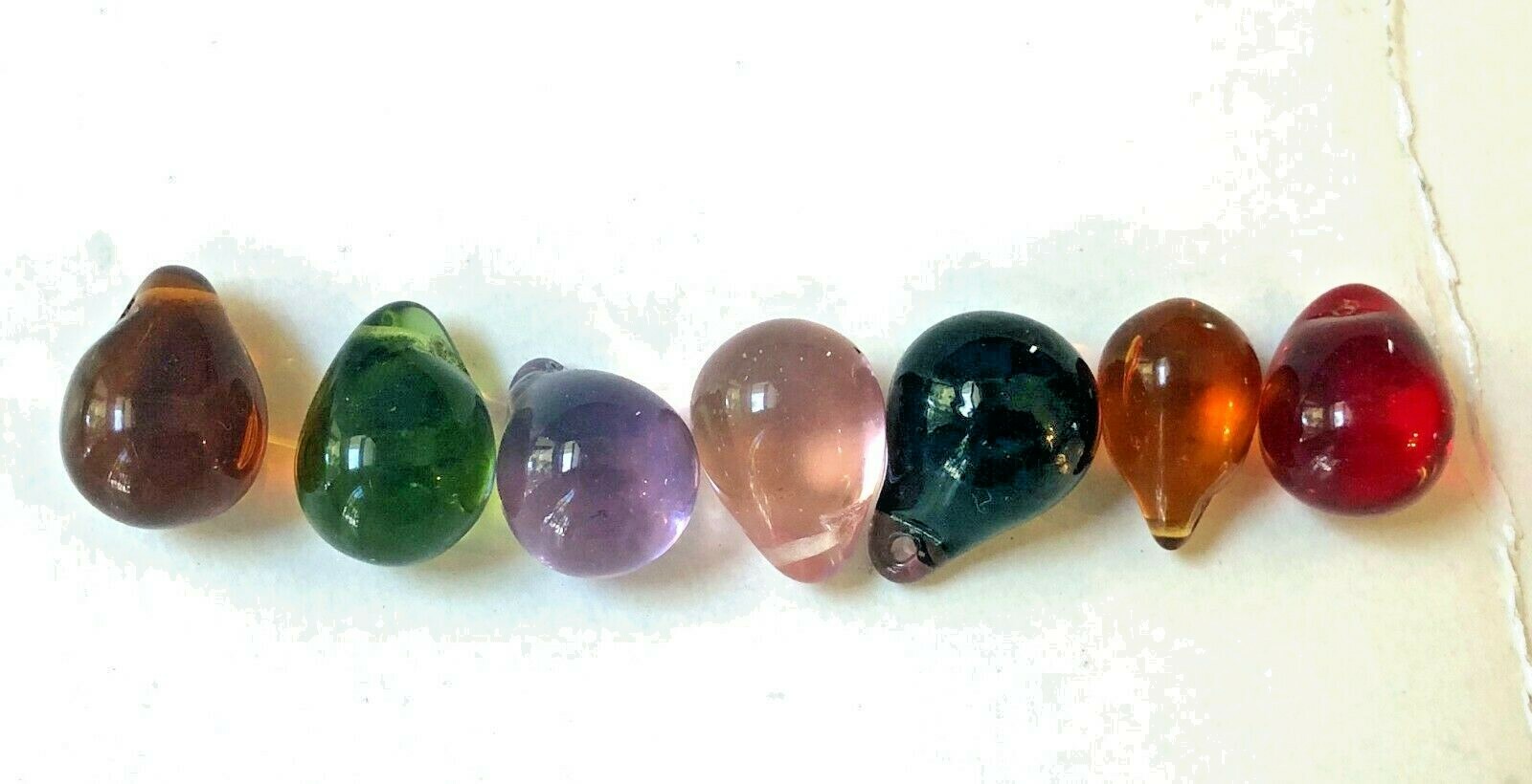 LOT OF 5~NEW GLASS GRAPE TEAR DROP SUNCATCHER 20mm Chandelier Prism 7 colors