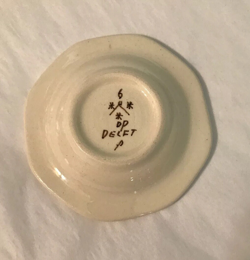 Vintage DP Delft Art Pottery Small Ashtray~Coin~Change Holder~Windmill