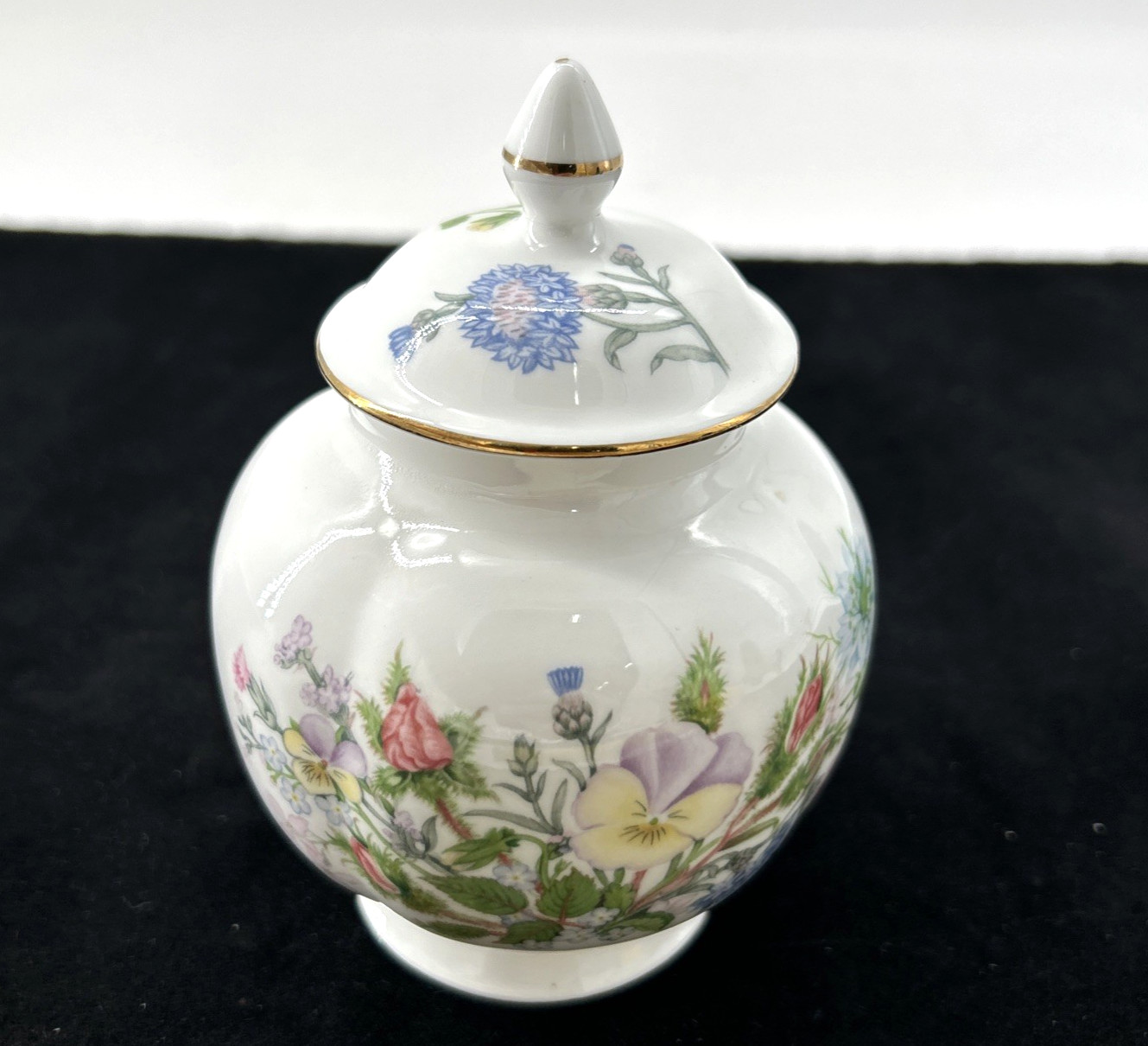 Aynsley Wild Tudor Decorative Lidded Ginger Jar Urn Pot 5″ Tall