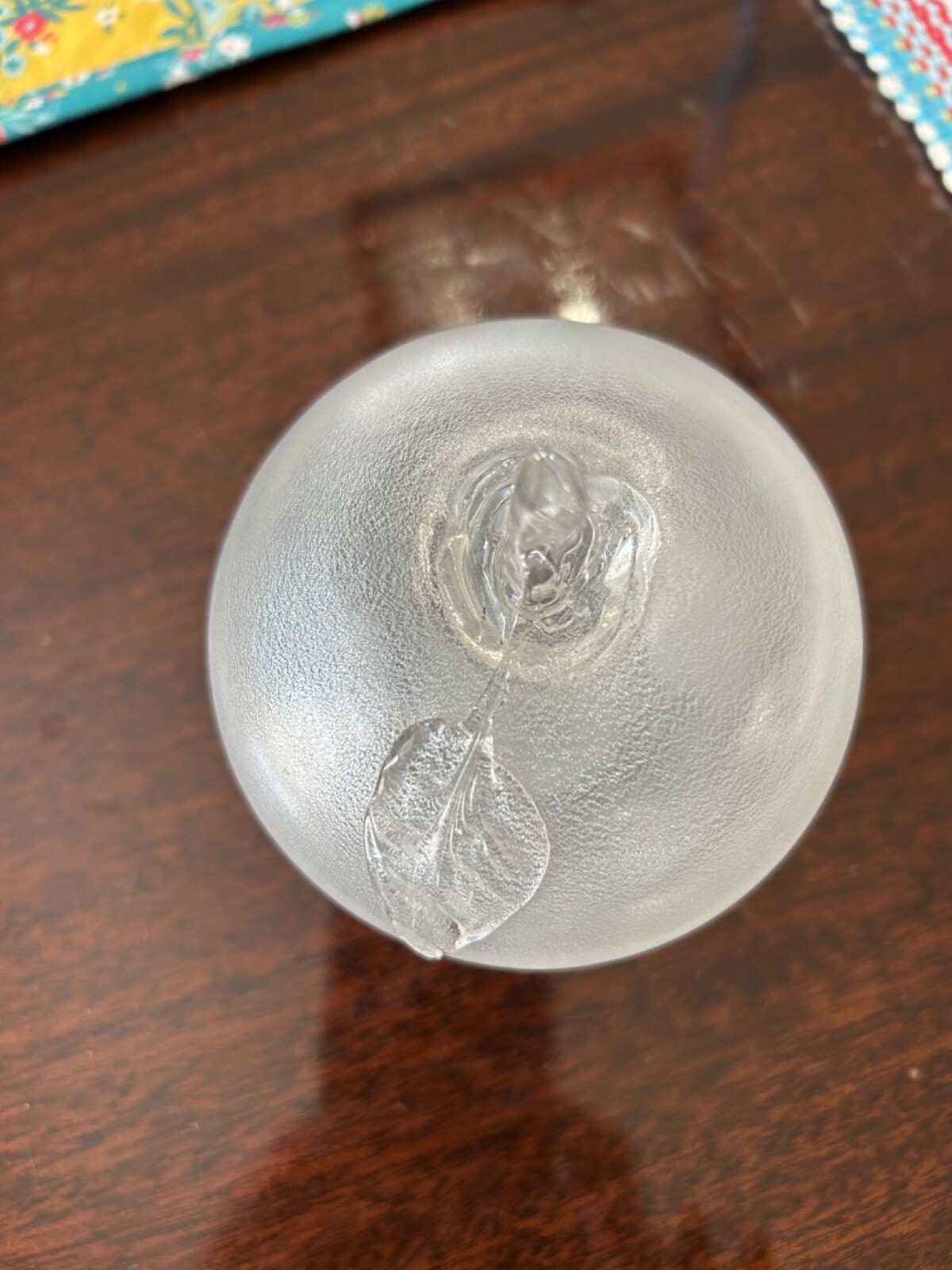 Vintage Silvestri Apple SilverDust Frosted Oro Art Glass Paperweight Glass Fruit