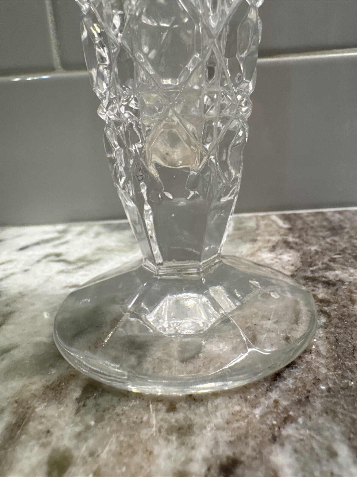 Bleikristall 24% Leaded Crystal HC Footed Bud Vase, Germany 7.75” Tall, PO-LN