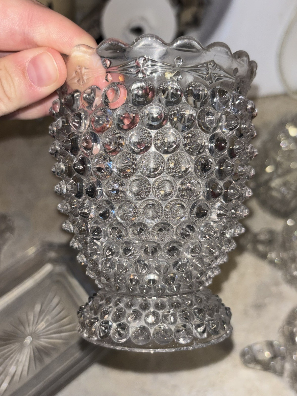 ANTIQUE EAPG THOUSAND EYE EARLY GLASS