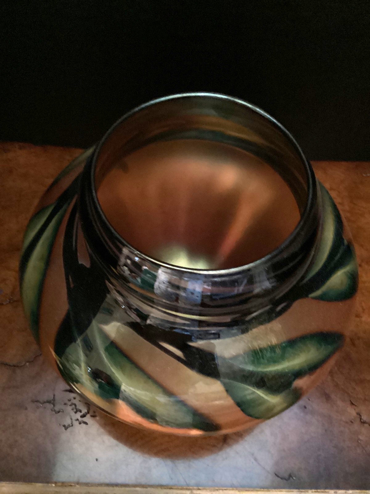 Fabulous 1984 Charles Lotton art glass vase or bowl signed and dated