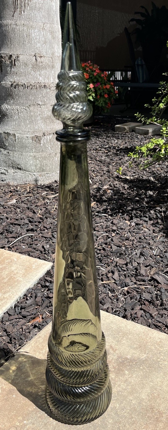 Empoli smoke Snake coil Genie Bottle Decanter! Hard To Find