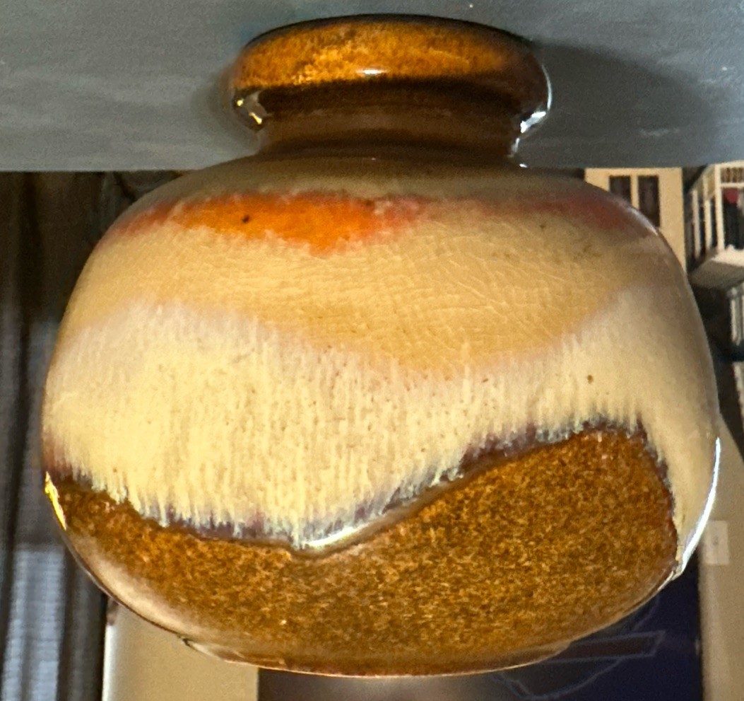 NWT VTG 1960’s Scheurich Keramik Fat Lava Vase West Germany 7”