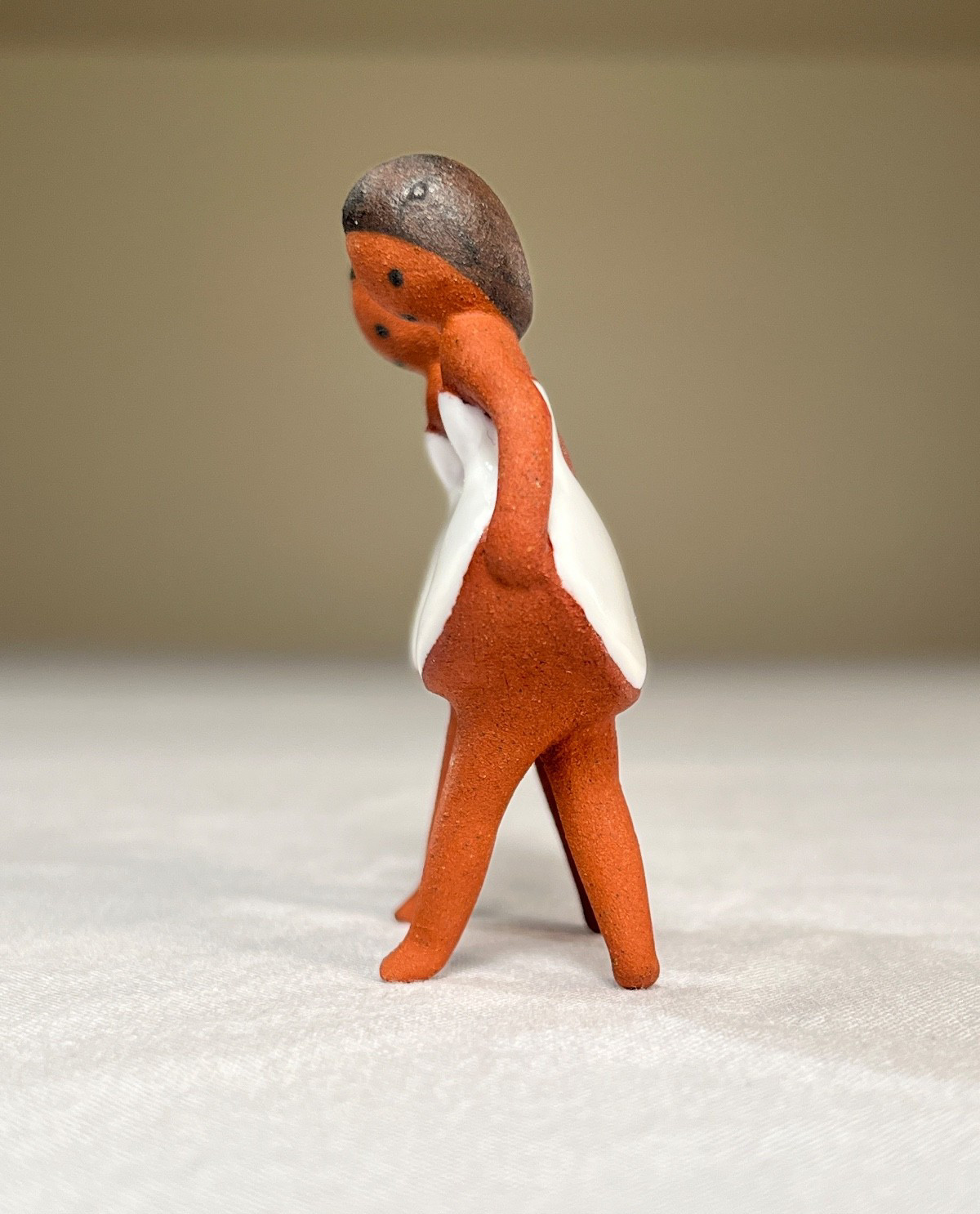 Vintage Edith of Danmark Pottery Terracotta Clay Redware Ballerina Figurines