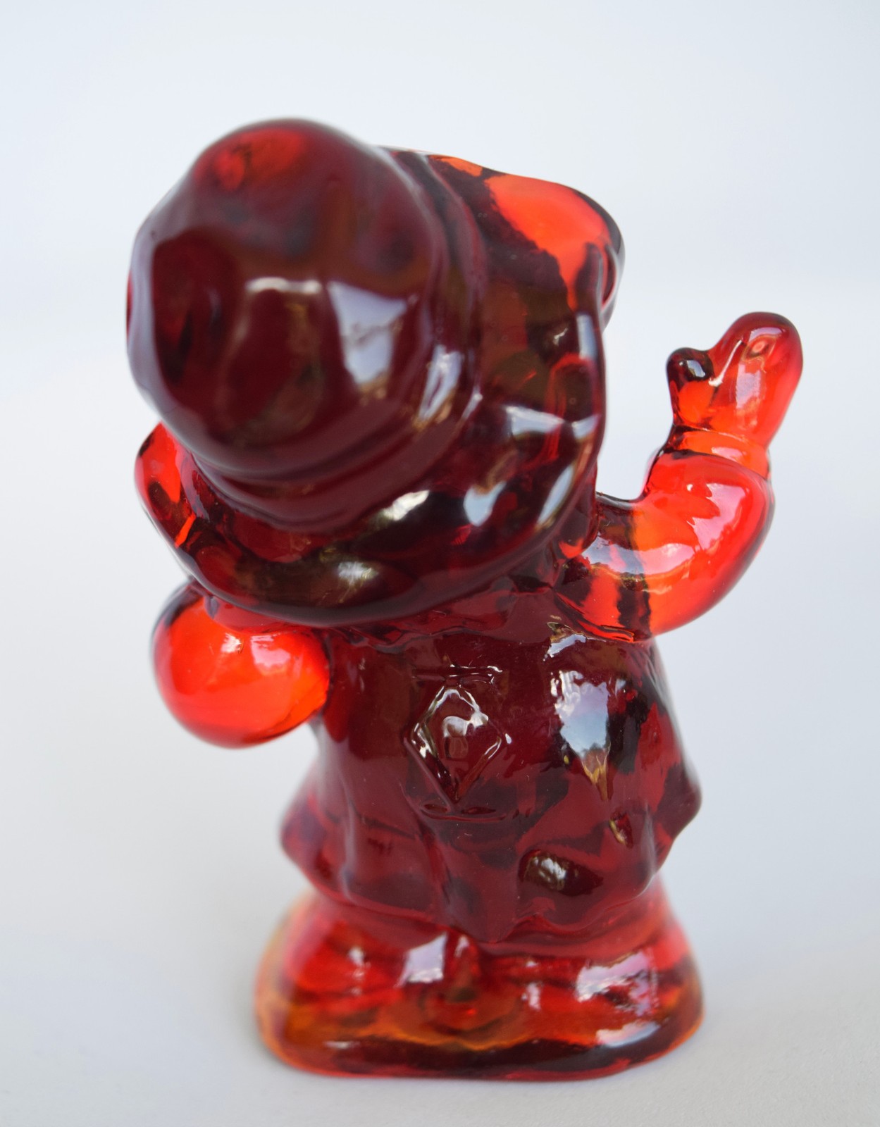 Vintage BOYD ART GLASS Freddie HOBO Clown 3″ BUCKEYE #18 GLOWS LINE above/below