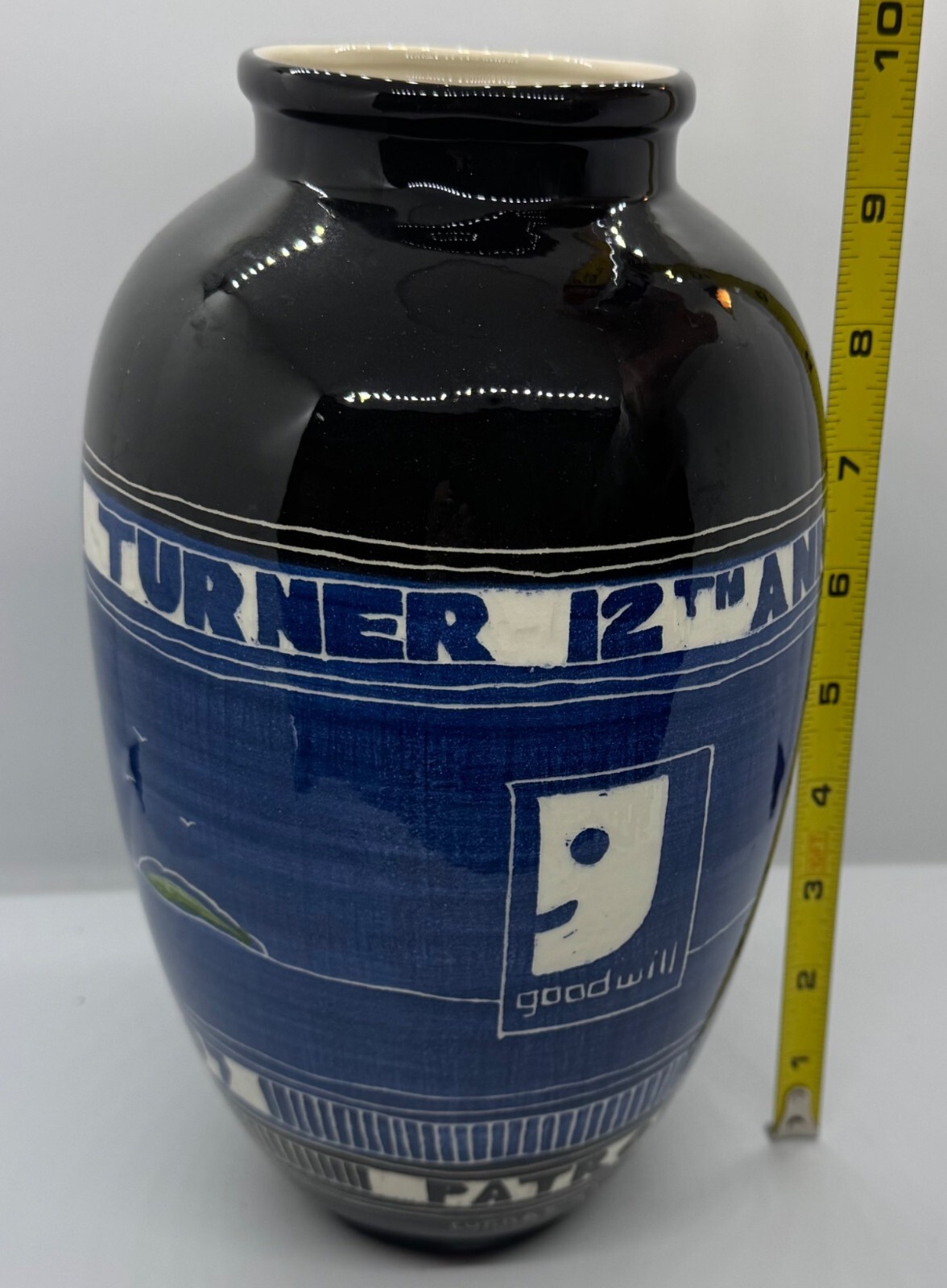 Vintage Curras Bothers Art Pottery Vase Charity Golf Tournament 1997 By Goodwill