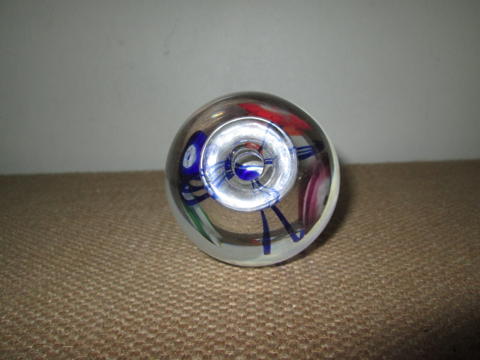 Vintage IRICE Millefleur-Inspired Blown Glass Small Bulbous Bud Vase *TAIWAN