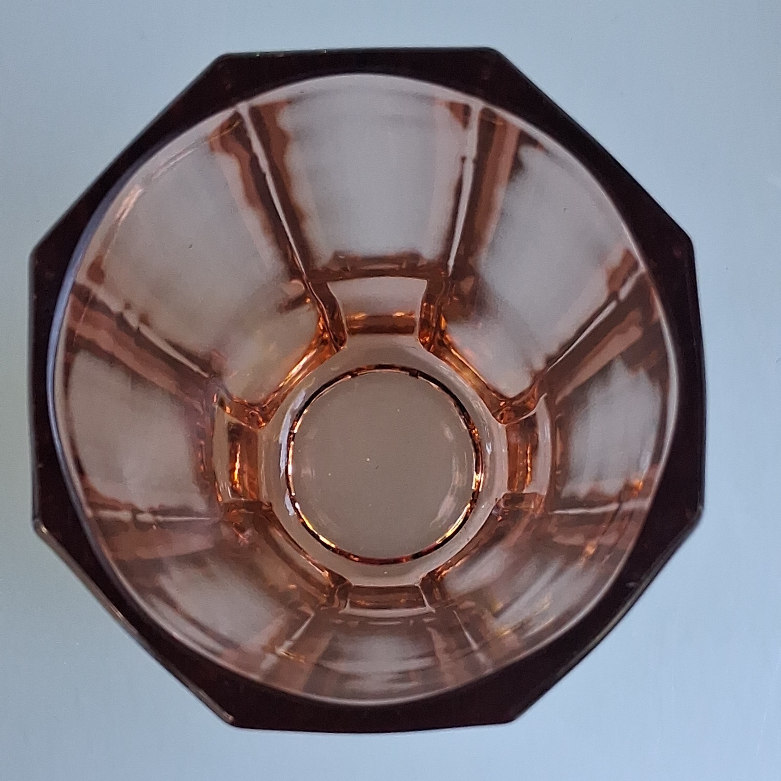 MCM Deco Czech Glass Vase by Rudolf Schroter for Rudolfova Hut 1958 Peach