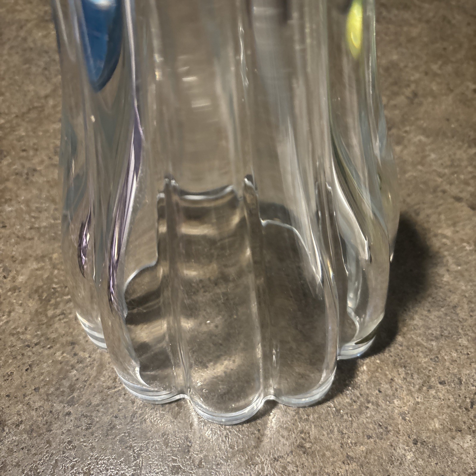 Vintage Lead Crystal Vase Shannon Crystal Designs of Ireland Art Deco Scalloped