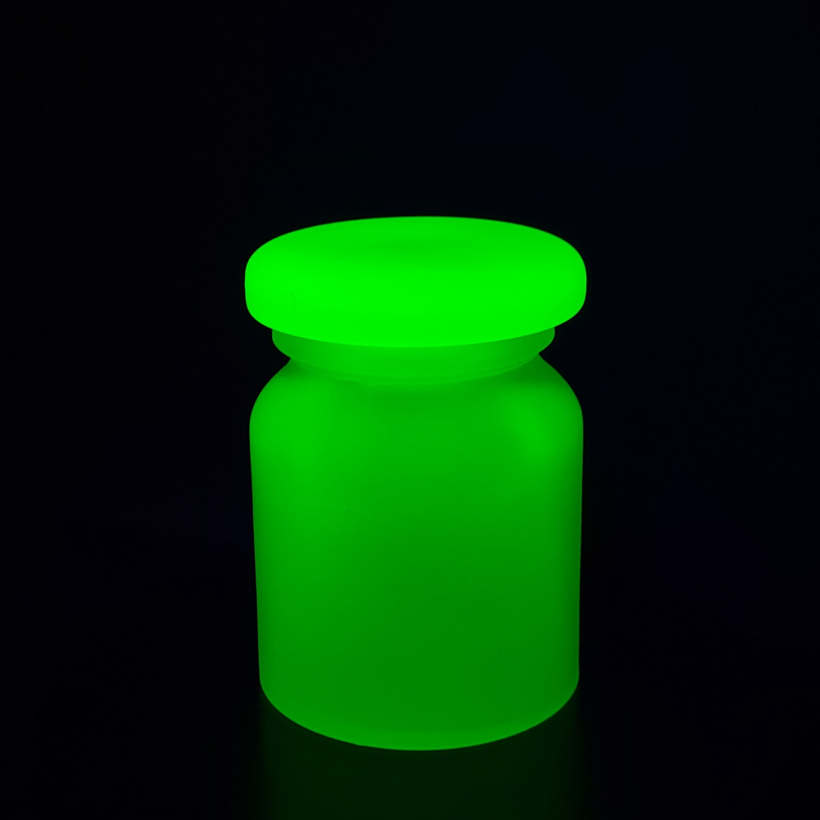 Art Deco Uranium Glass Jar with Lid Vaseline Yellow Frosty Matte Glass Figurine
