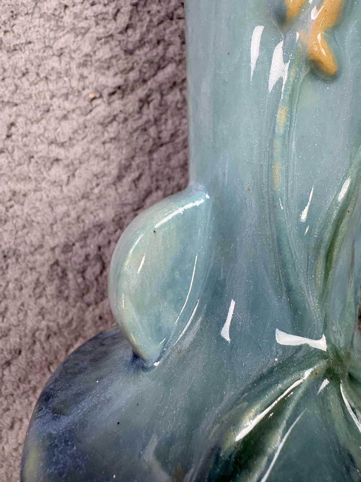 Vintage Roseville Pottery Vase 281-7 Green Floral Art Deco USA 7in Ceramic