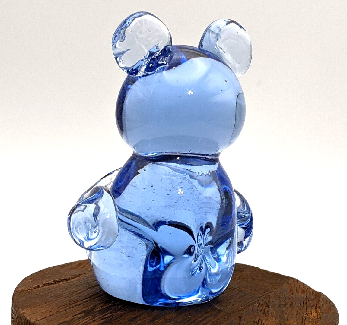 Blue Glass Koala Bear Figurine US Commemorative Fine Art Gallery Labeled