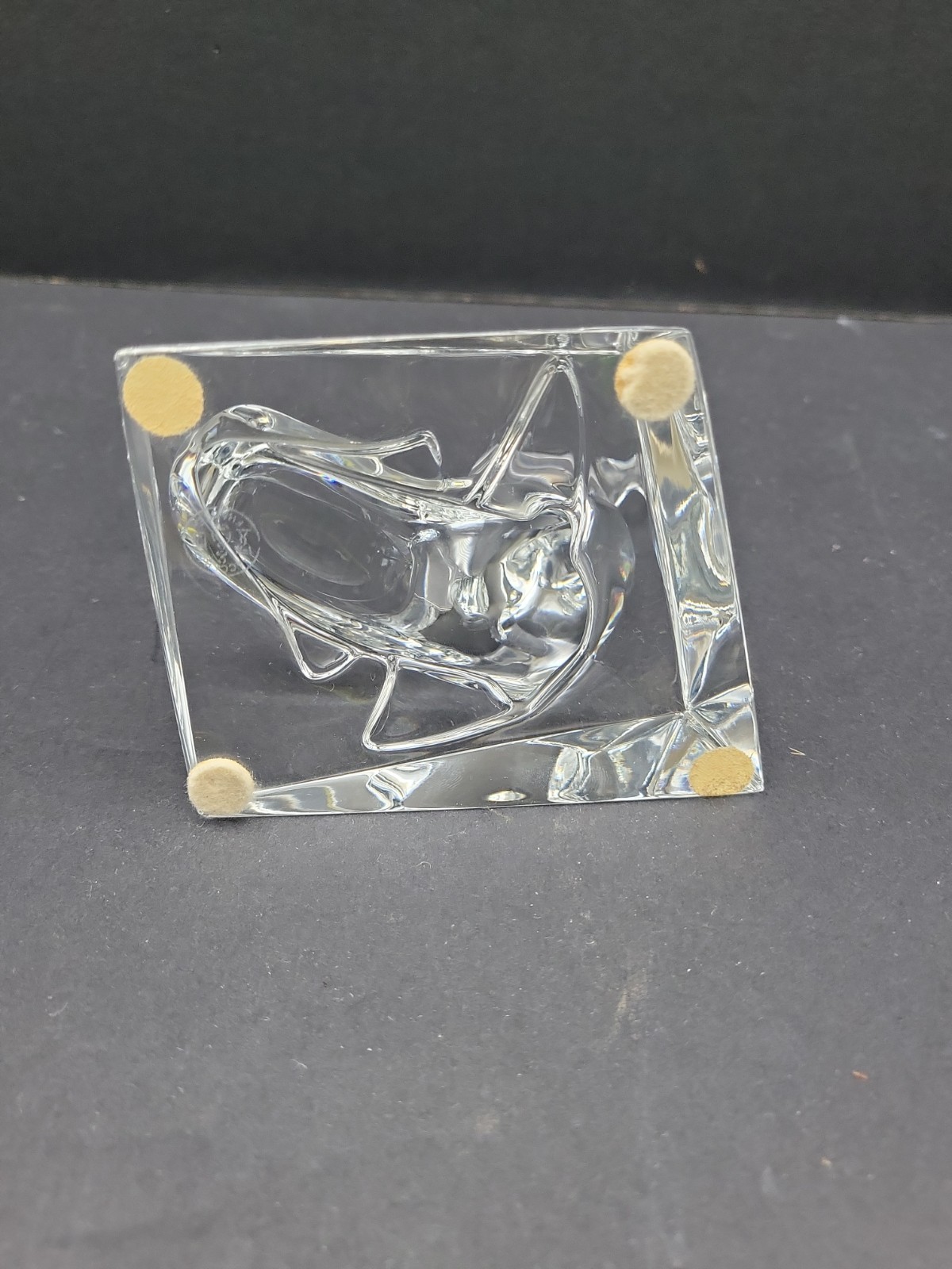 Baccarat Seal Sea Lion on Iceberg Clear Glass Double Signed Figurine