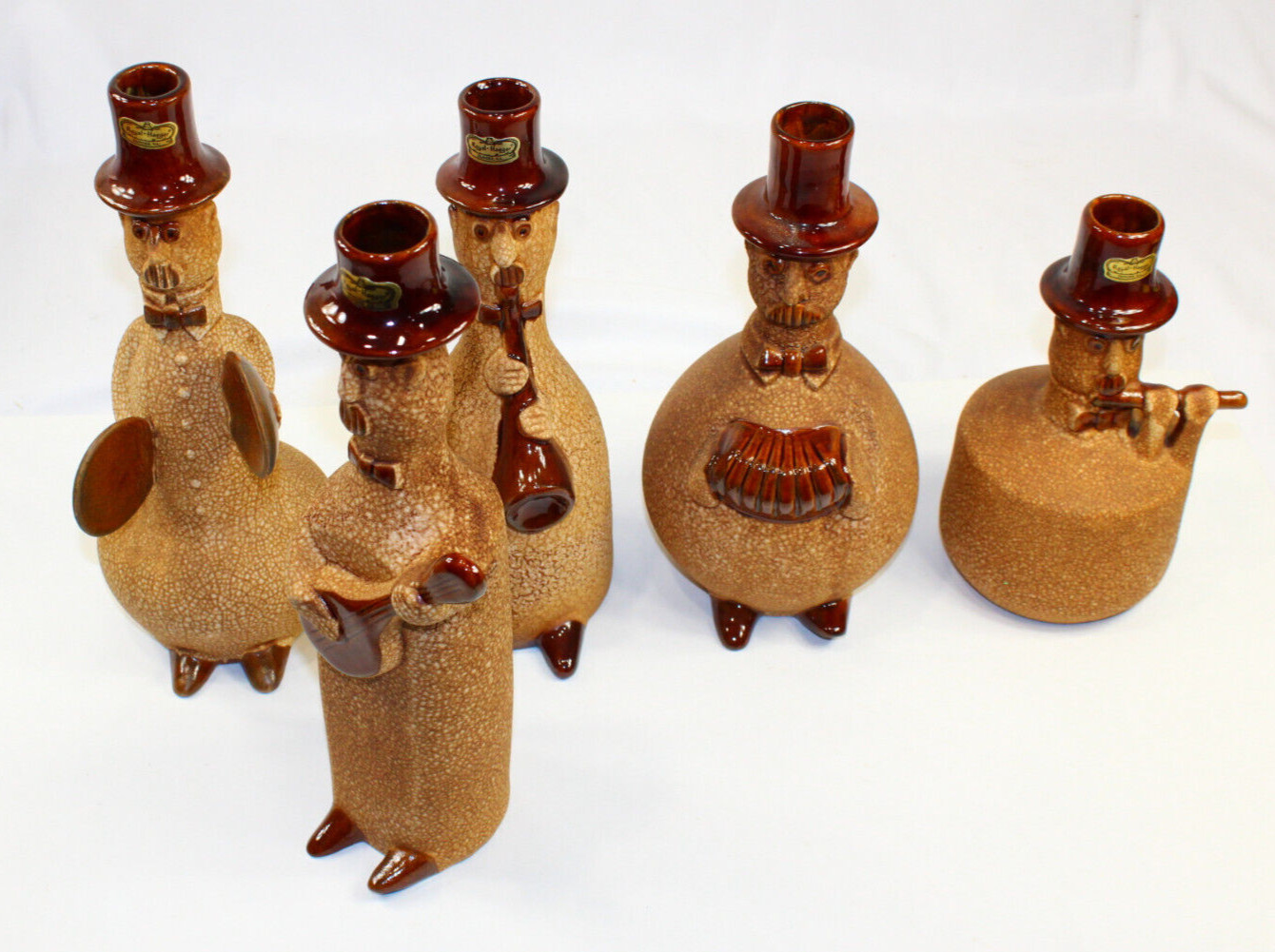 5 Royal Haeger Pottery Toe Tapper Vase Whimsical Musicians 8.25″ – 12″ tall