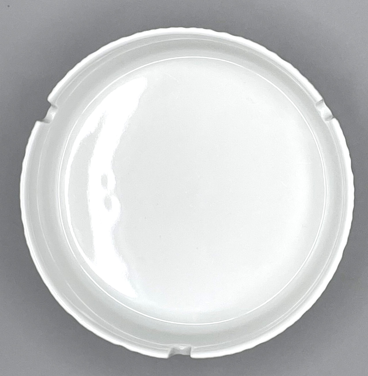 Ribbed Porcelain Ashtray Rosenthal Variation by Tapio Wirkkala 1962 Germany MCM