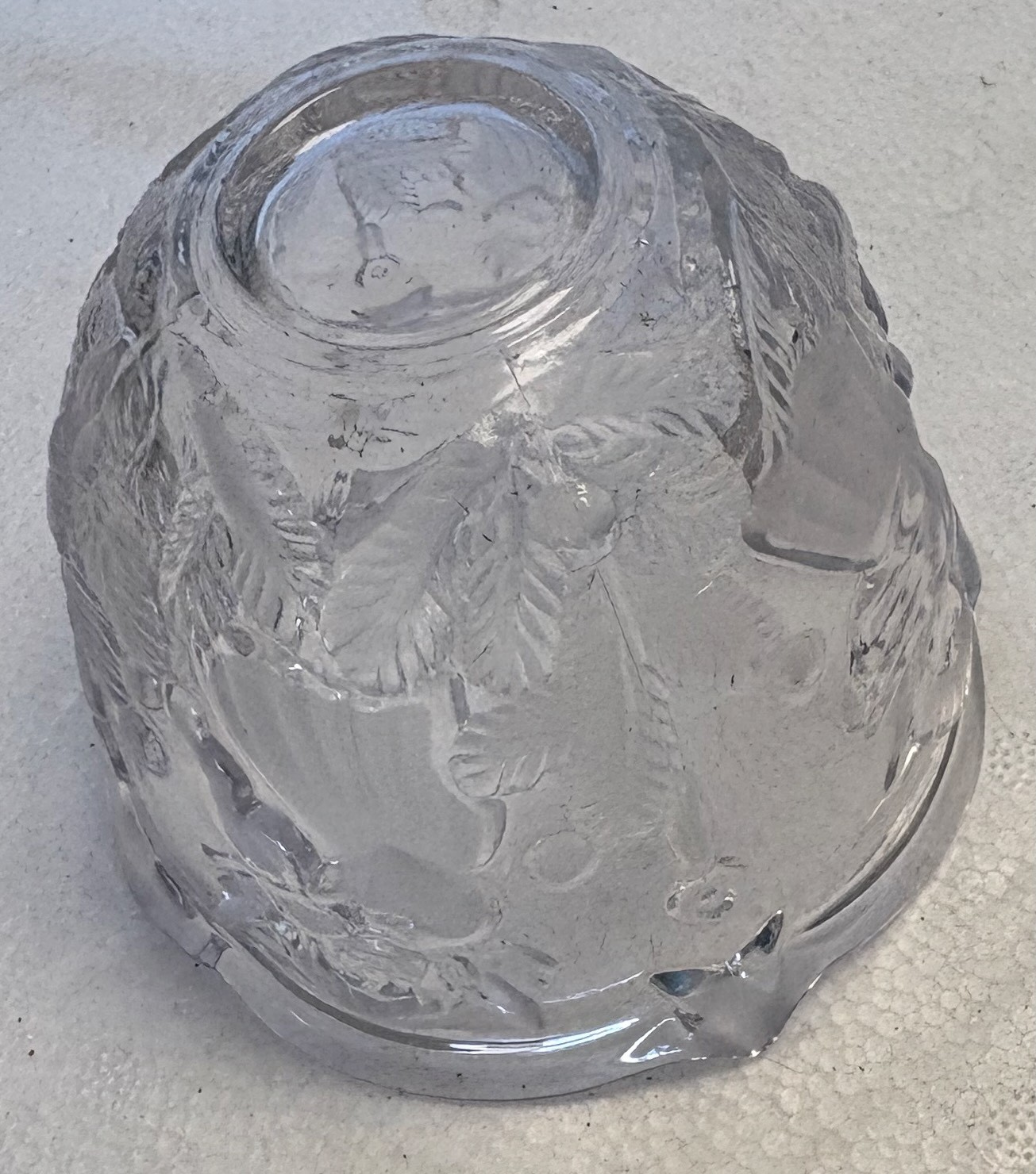 1990s Mikasa Angels Clear Glass Votive Candle Holder Holiday Lights Christmas