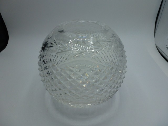 Glandore by Waterford Crystal Rose Bowl Vase 5 5/8″