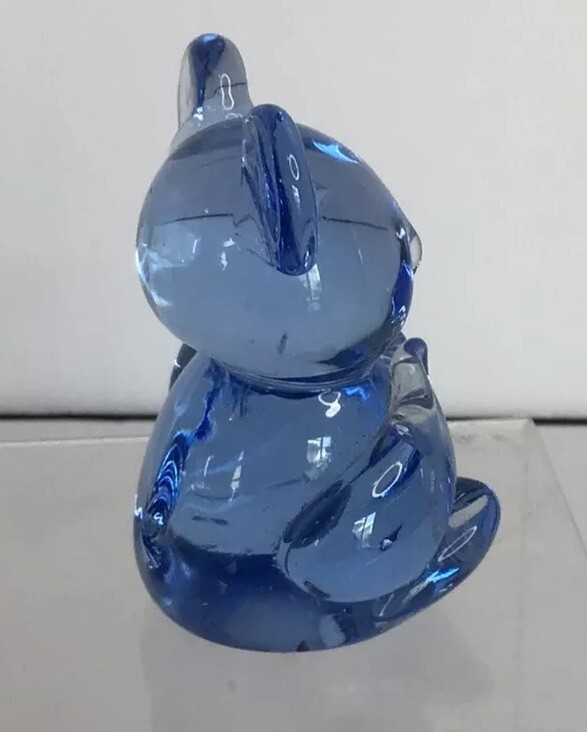 Vintage Blue Art Glass Koala Bear Figurine US Commemorative Fine Art Gallery