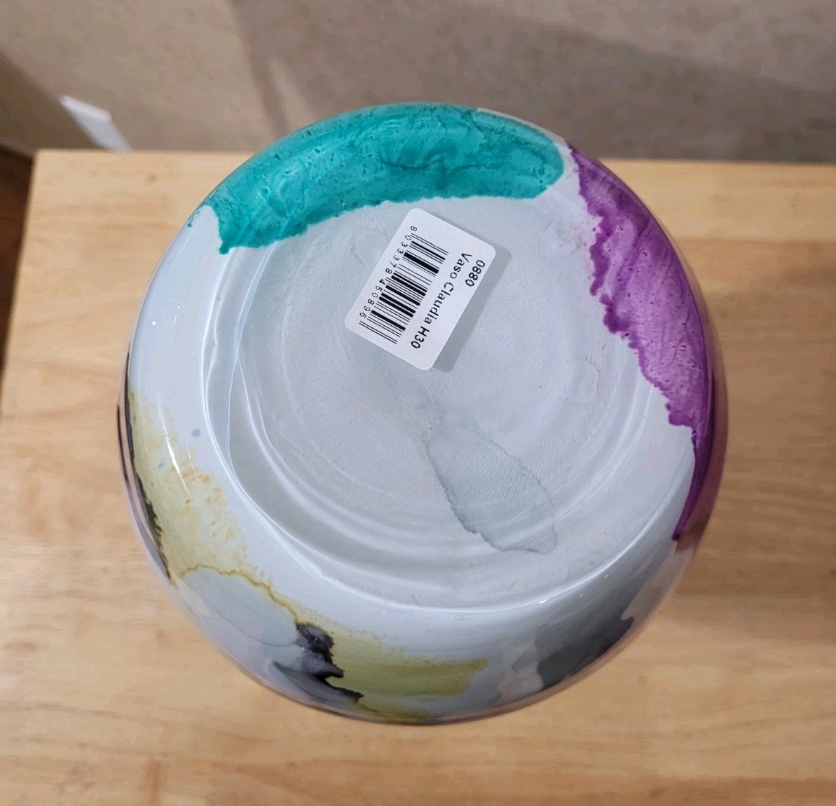 Vaso Claudia Bouquet Vase Art Glass Murano Watercolor Multicolor Shiny Glossy