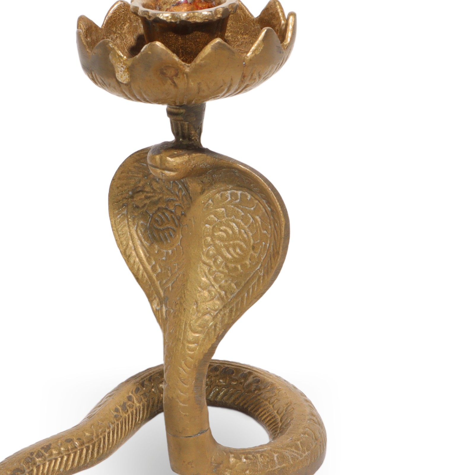Bronze Snake Candelabrum – Vintage Cobra Candle Holder