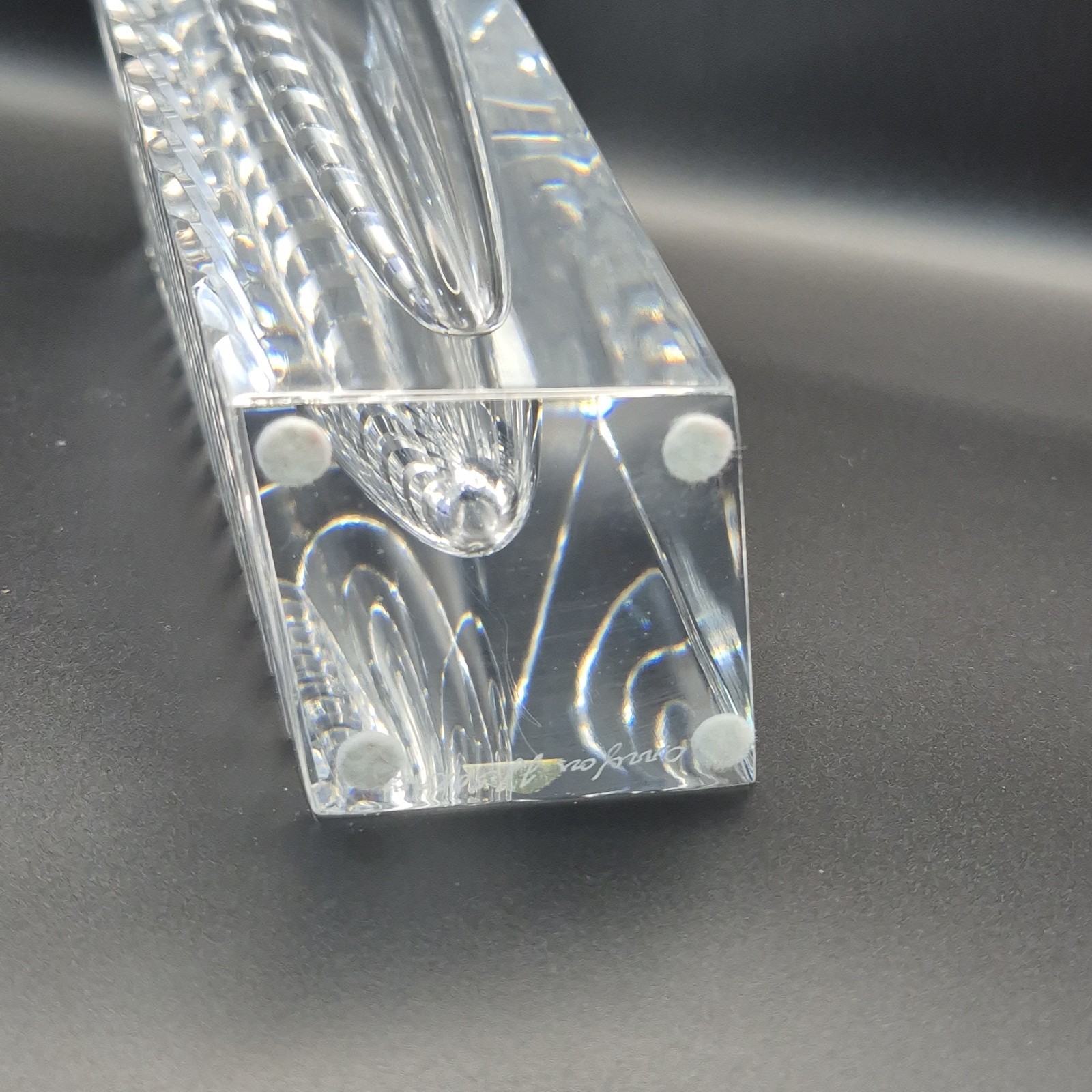 Rare Orrefors Sweden Clear Crystal MODERN HORIZON VA Jan Johannson