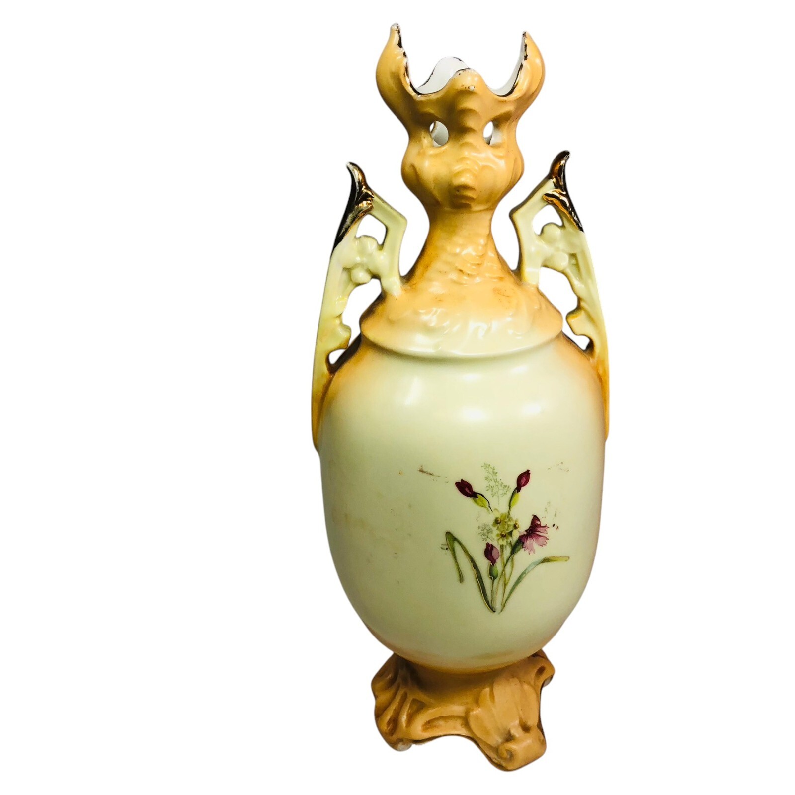 Robert Hanke RH Austria Art Nouveau Floral Porcelain Vase 10.5 in H