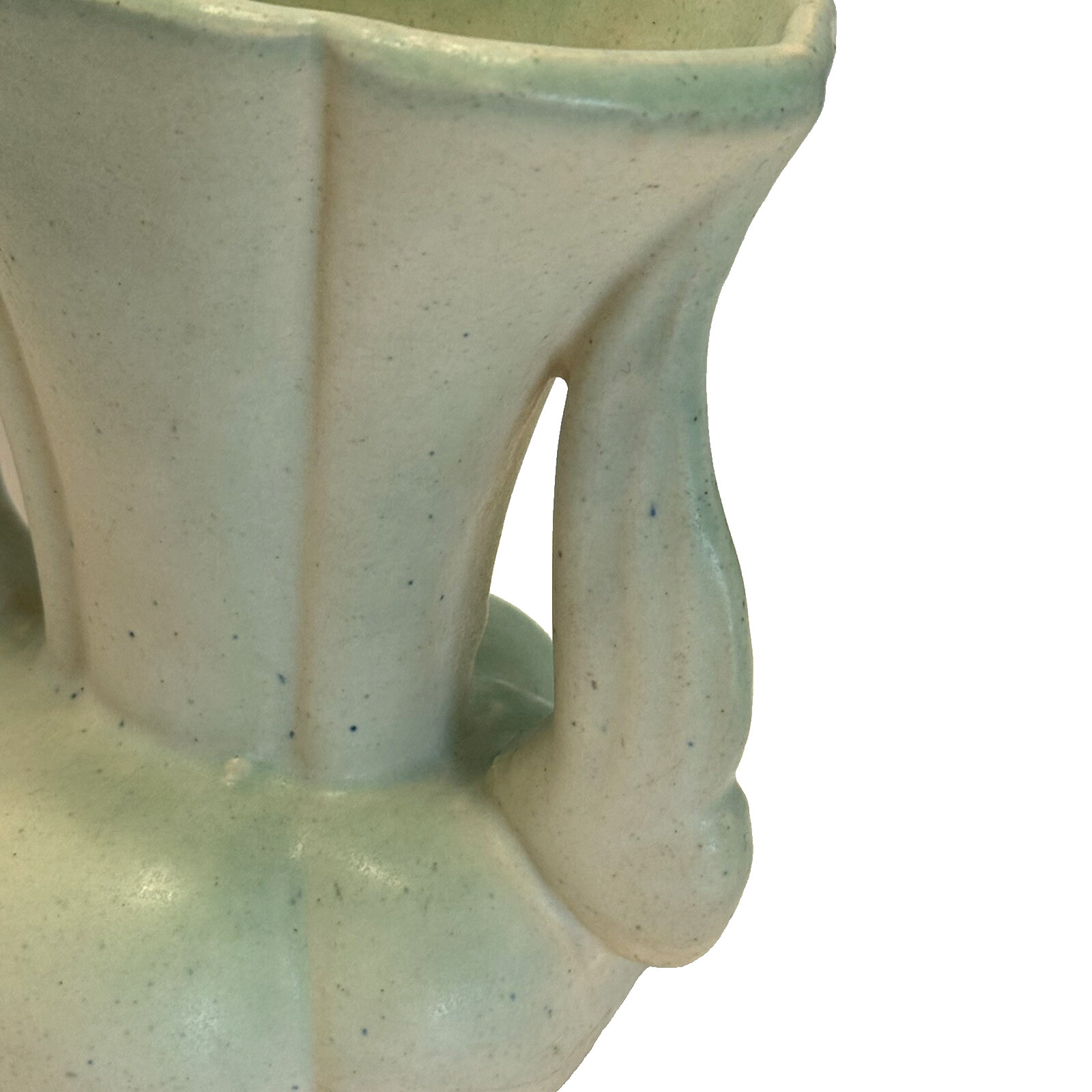 Vintage Niloak Pottery Matte Light Mint Green Vase Circa 1940’s Nearly 6″ Tall