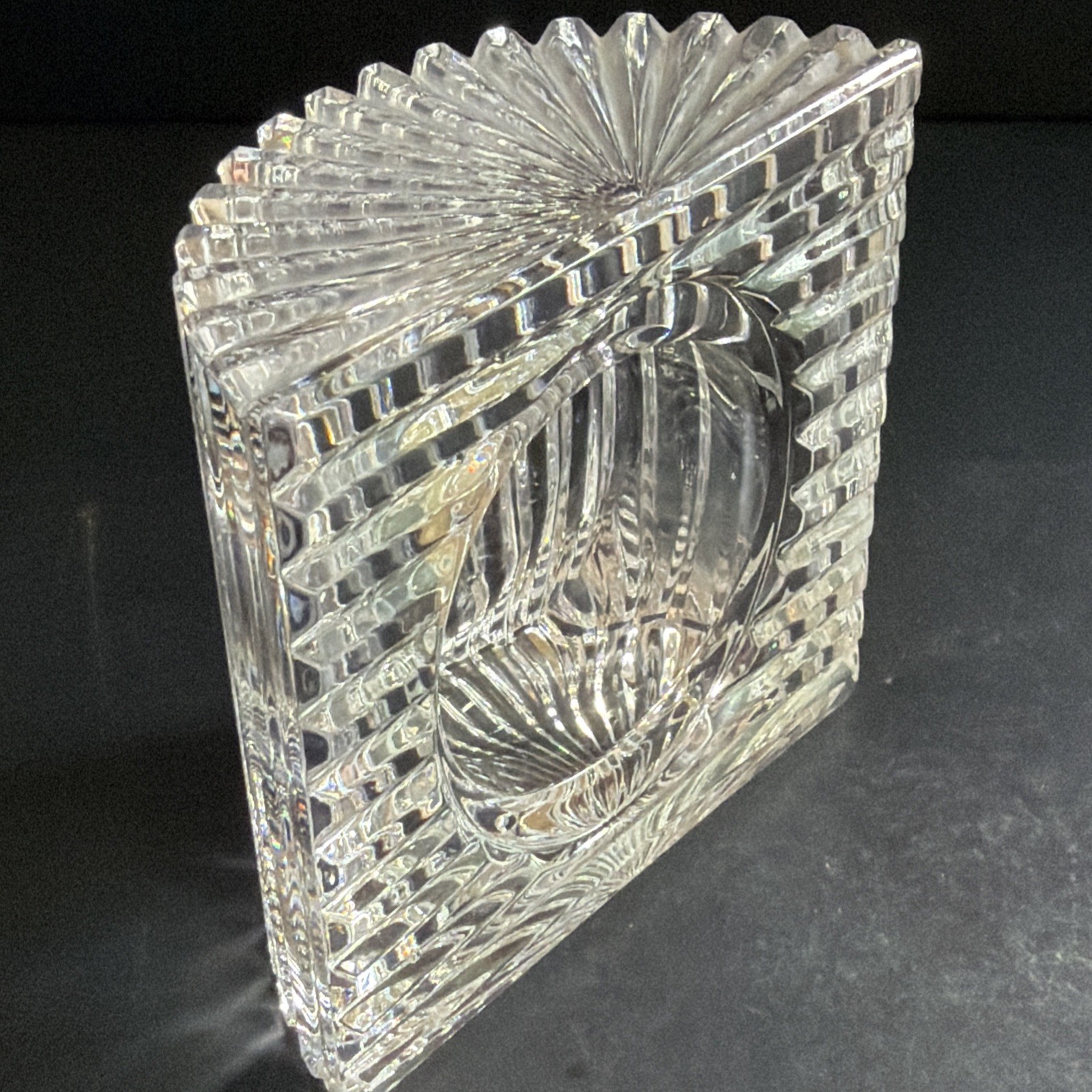 Late 20th Century Cut Crystal Vide Poche