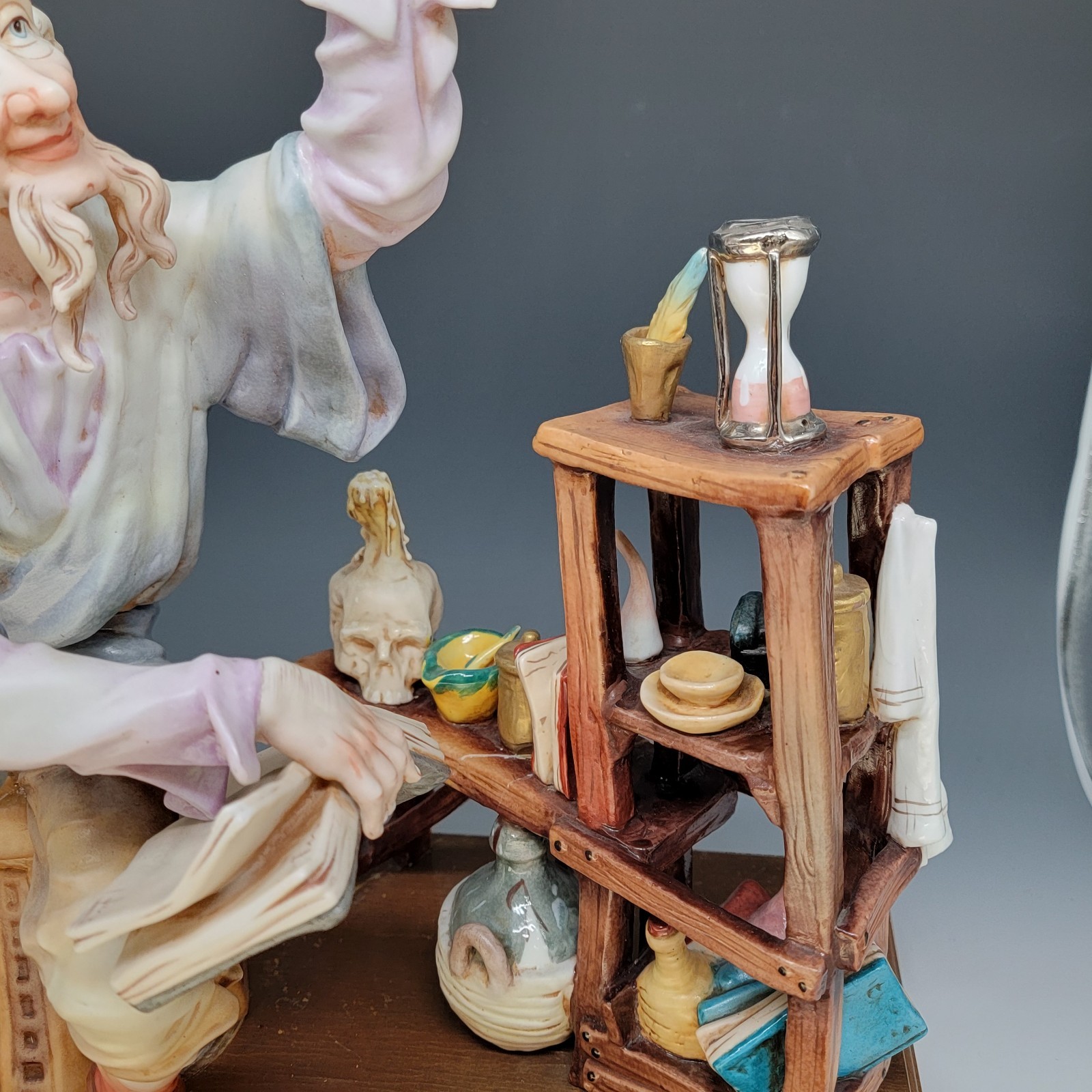 Vtg “The Alchemist Of Capodimonte” Porcelain Figurine Italy Large 17″ READ